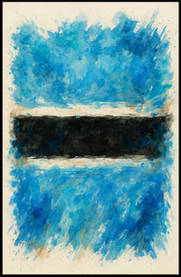 Abstract Expression In Blue And Black Poster