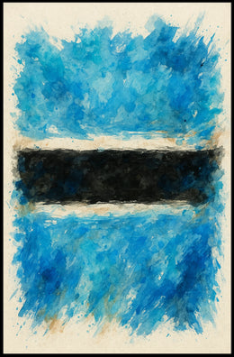 Abstract Expression In Blue And Black Poster