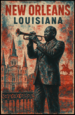 Jazz New Orleans Expressionism Nightlife Poster