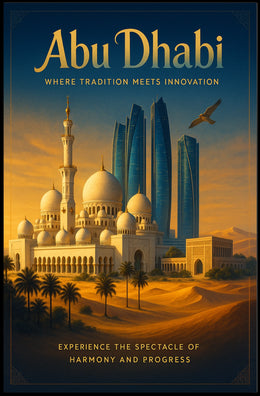 Abu Dhabi Tradition Innovation Cityscape Urban or Cityscape Poster