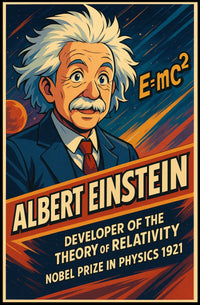 Einstein Relativity Theory Classic Educational Poster