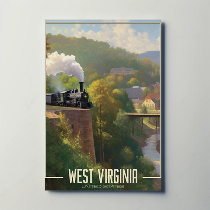 West Virginia United States Vintage Poster