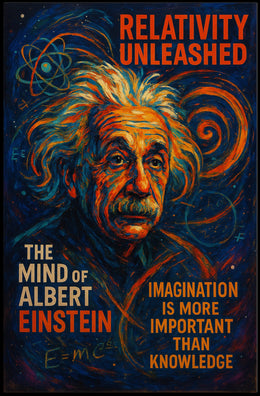 Einstein Cosmic Imagination Abstract Art Poster Print