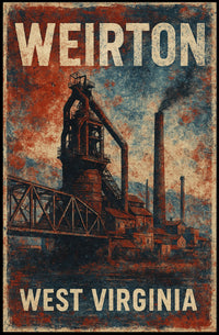 Weirton Steel Mill Vintage Americana Collector Poster