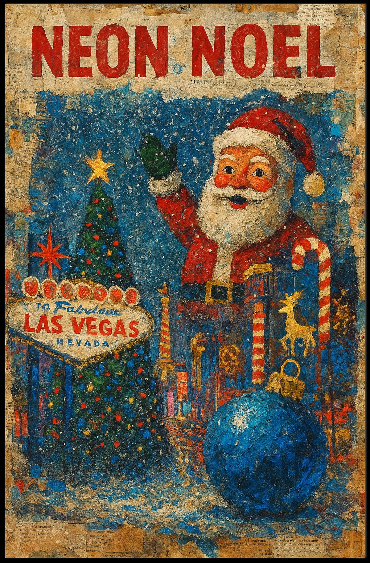 Neon Noel In Las Vegas Poster