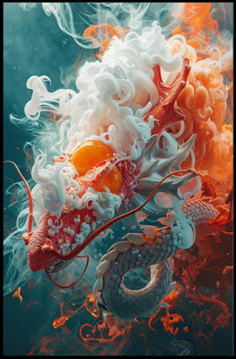 Mystical Dragon Fantasy Art Poster: Hyper-Realistic Design PosterGoat