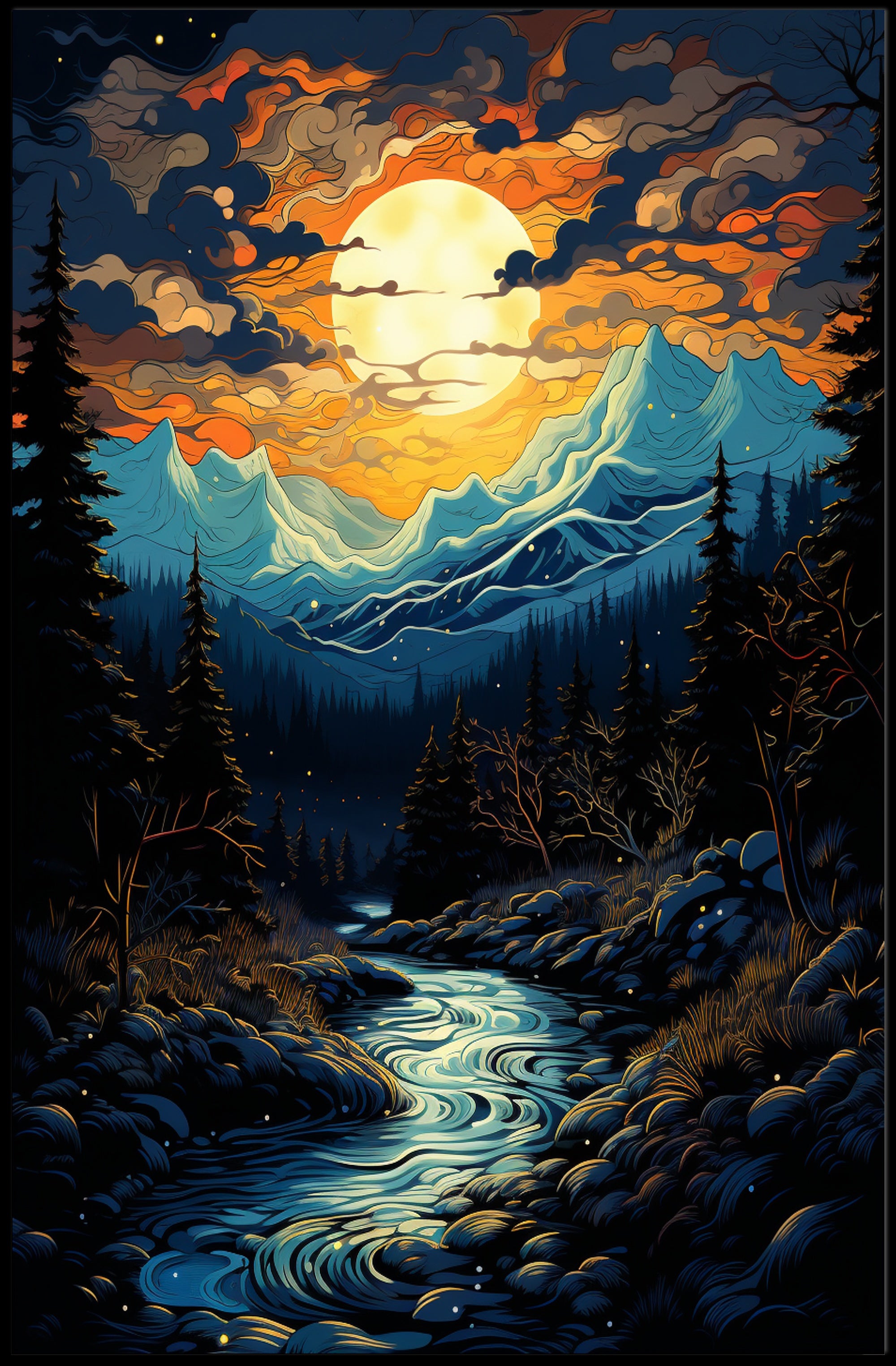 Aye Mystical Landscape Poster