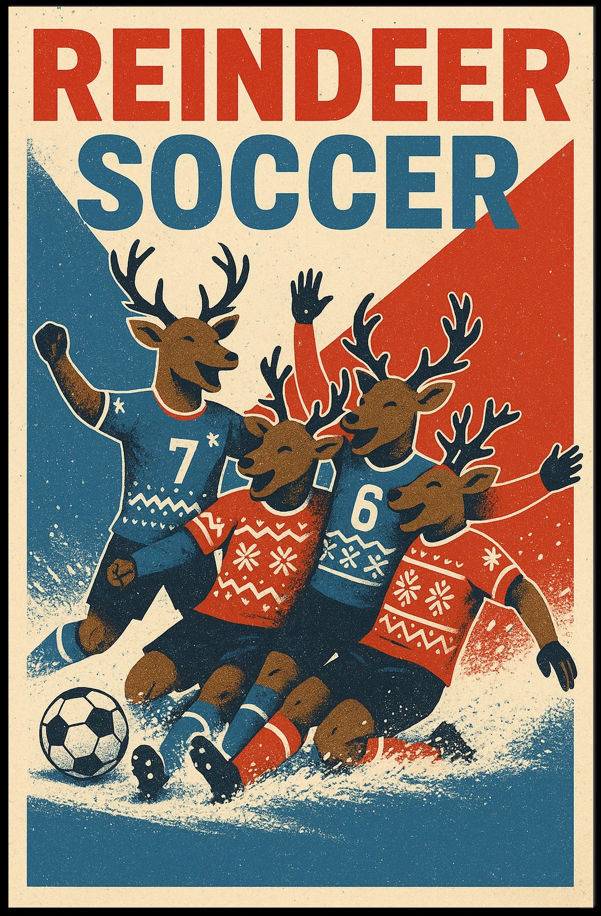 Reindeer Soccer Extravaganza Poster