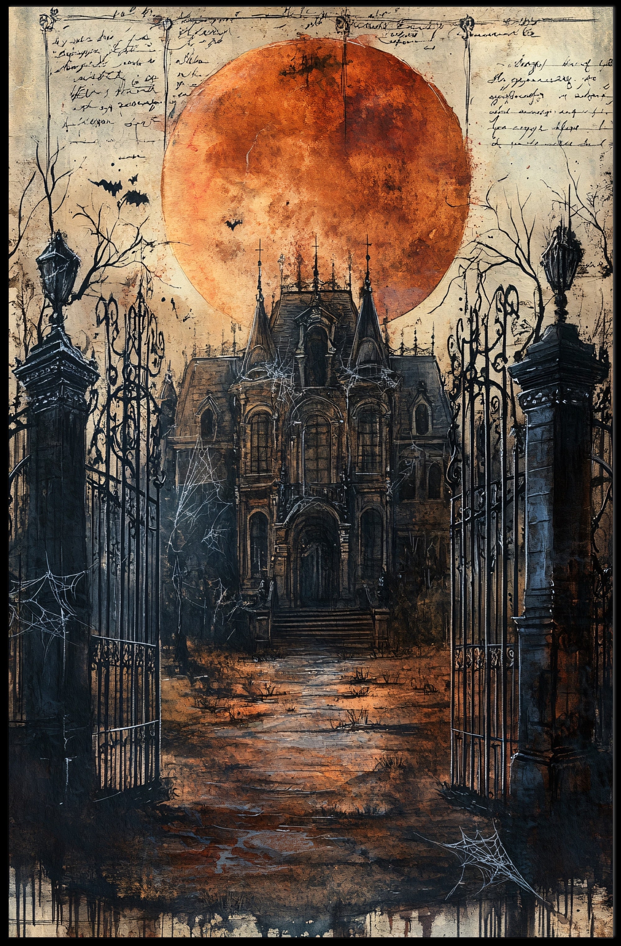 Haunted Mansion Under Blood Moon Poster