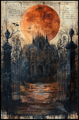 Haunted Mansion Under Blood Moon Poster
