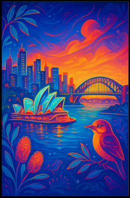 Sydney Skyline at Dusk Poster