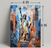 Statue Of Liberty Abstract Tribute Poster