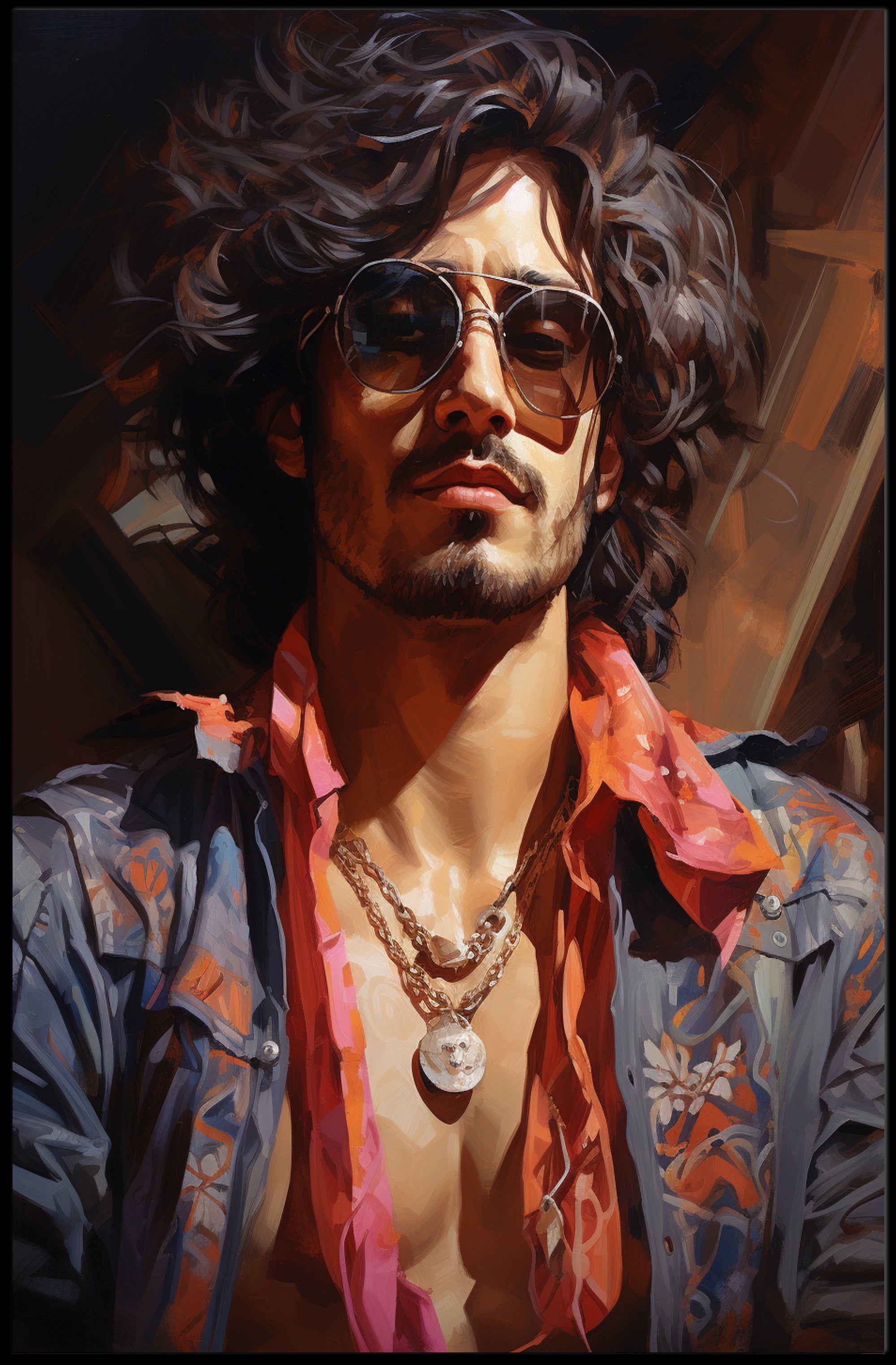 Retro Vibes A Modern Portrait Retro Poster
