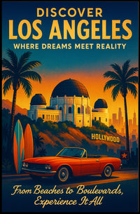 Los Angeles Dreamscape Vintage Adventure Poster
