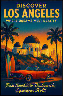 Los Angeles Dreamscape Vintage Adventure Poster