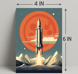 Rocket Launch Into The Cosmos Poster