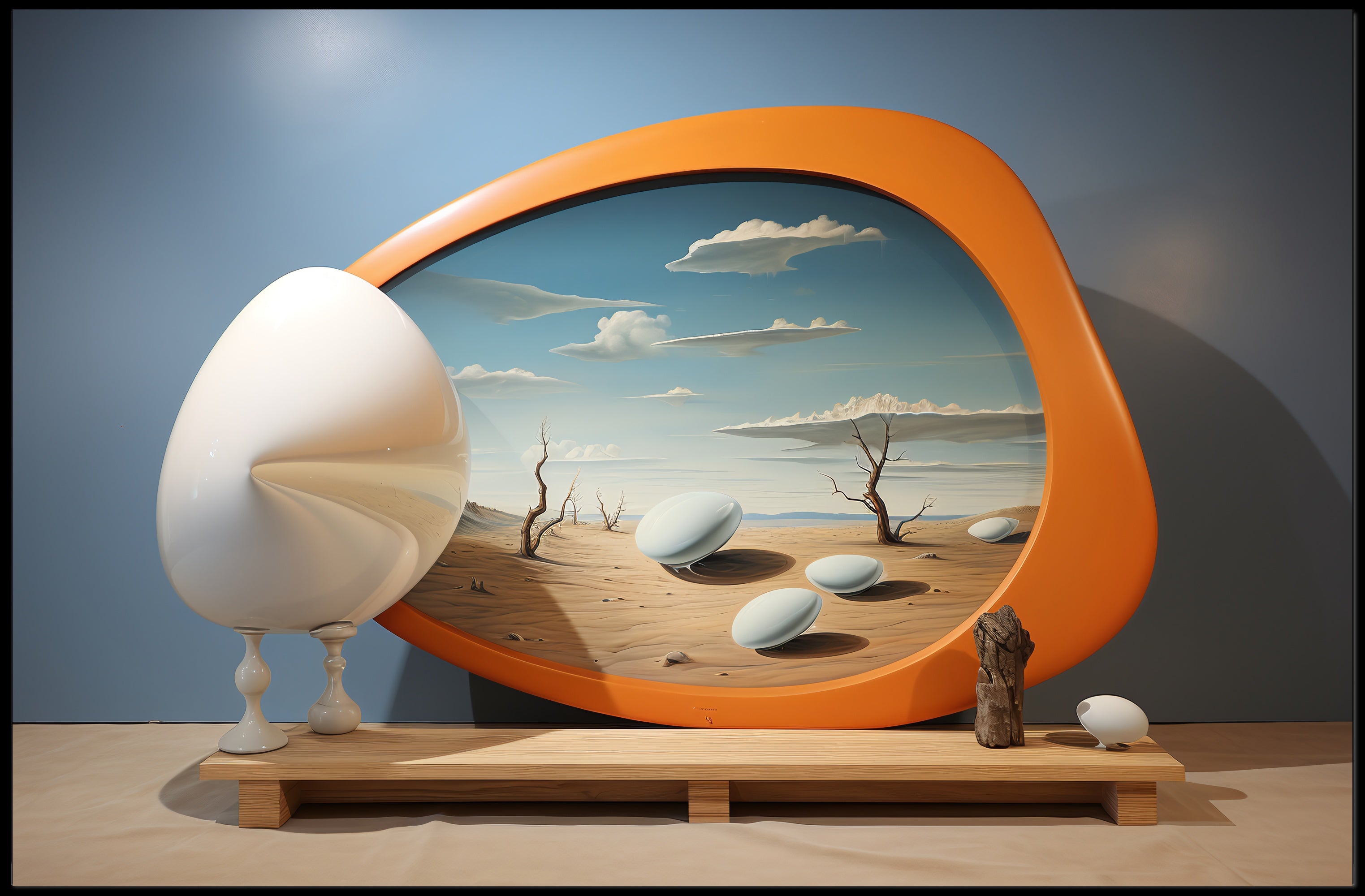Surreal Desert Dreamscape in Abstract or Artistic Poster