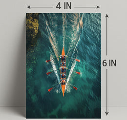 Rowing Team In Action Poster PosterGoat
