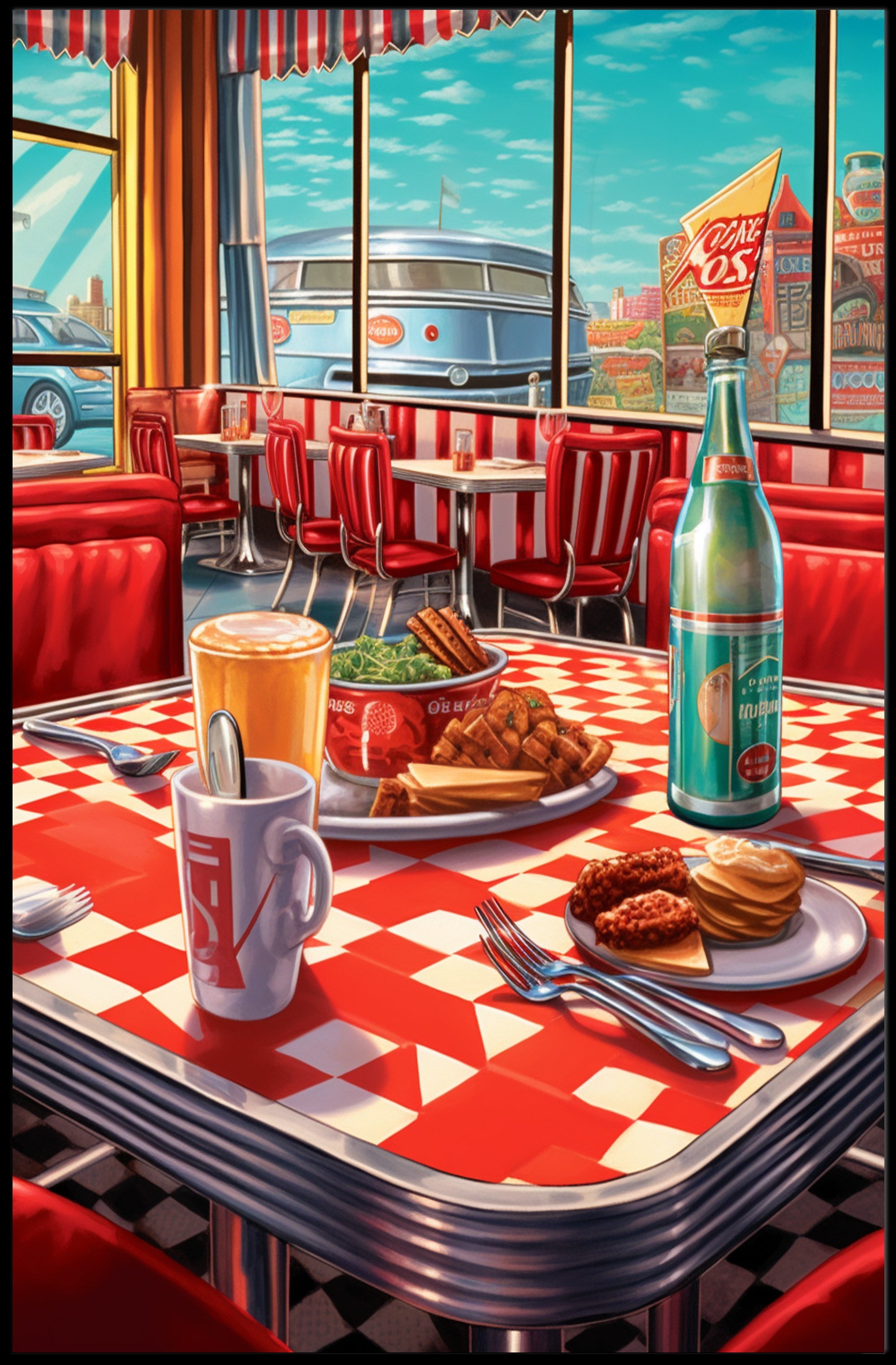 Retro Diner Delight Poster