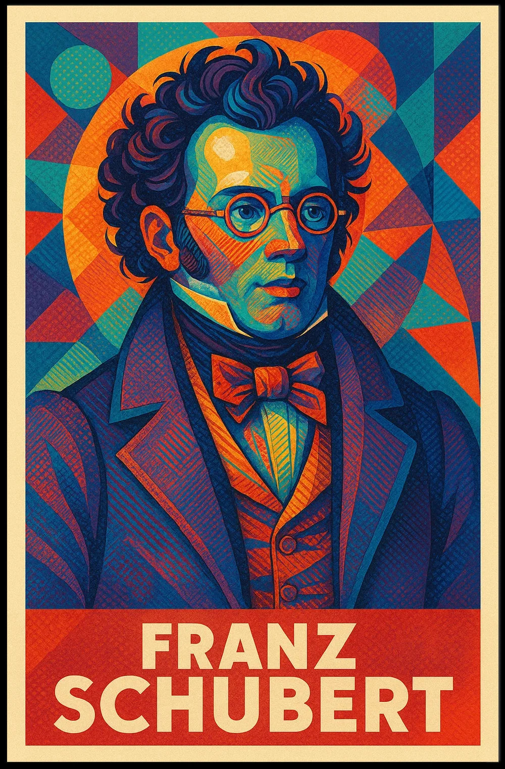 Franz Schubert Classical Music Vintage Art Poster