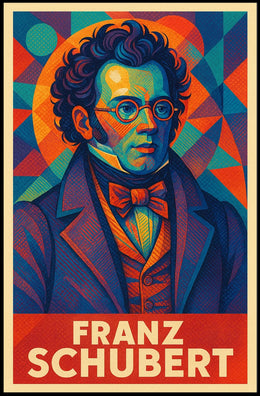 Franz Schubert Classical Music Vintage Art Poster