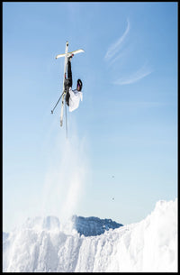 Aerial Skiing Adventure Poster
