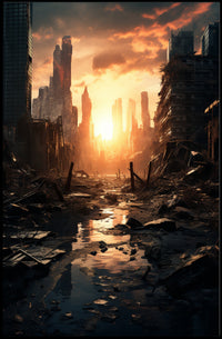 Post-Apocalyptic Sunrise Poster