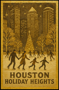 Houston Holiday Heights Poster