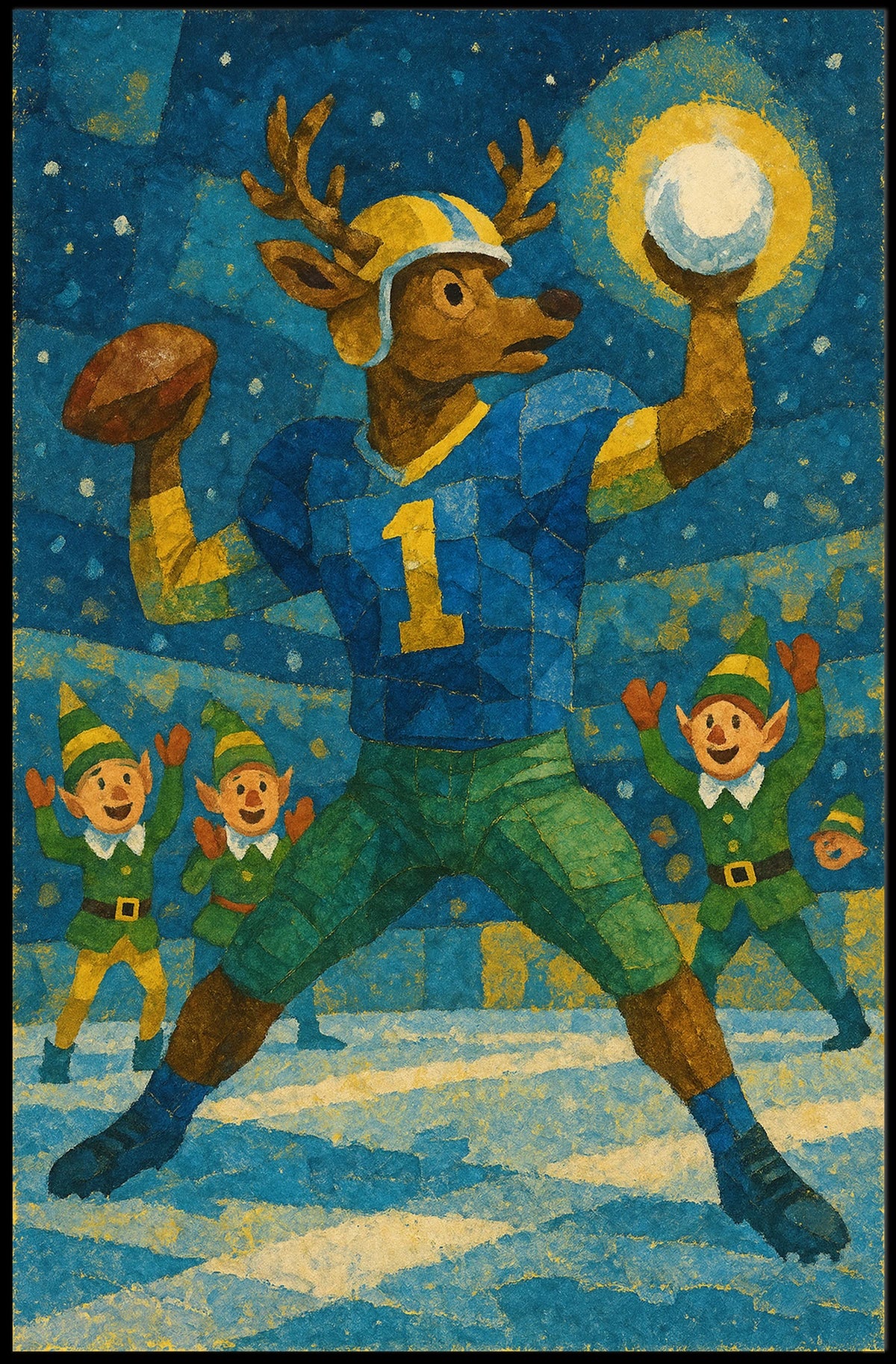Reindeer Quarterback Poster