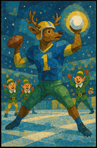 Reindeer Quarterback Poster
