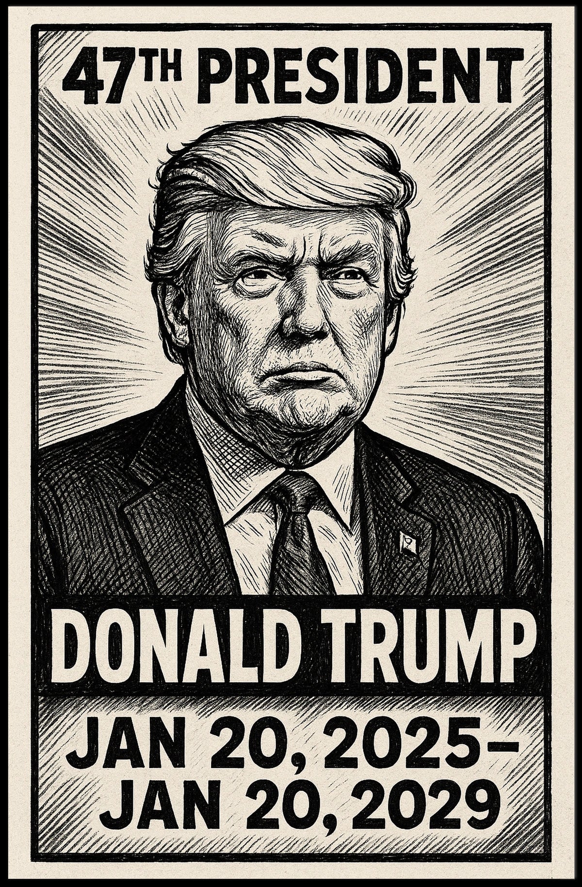 Donald Trump 47th President Poster