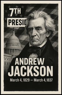 Andrew Jackson 7th President of the United States Digital Montaje Poster