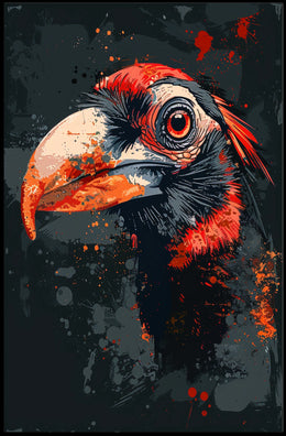 Hornbill Graffiti Art Poster: Vibrant and Dynamic