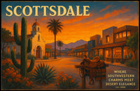 Scottsdale Desert Charm Travel Poster Print
