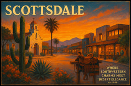 Scottsdale Desert Charm Travel Poster Print