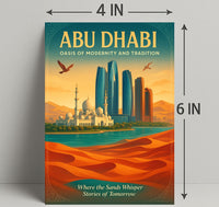 Abu Dhabi Fusion of Tradition and Progress Urban or Cityscape Poster