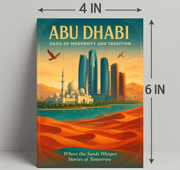 Abu Dhabi Fusion of Tradition and Progress Urban or Cityscape Poster
