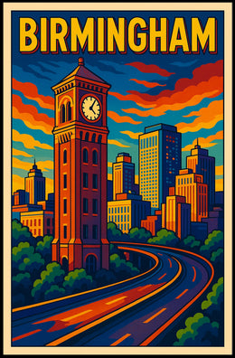 Birmingham Cityscape Poster