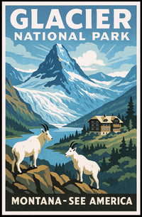Glacier National Park See America Poster PosterGoat