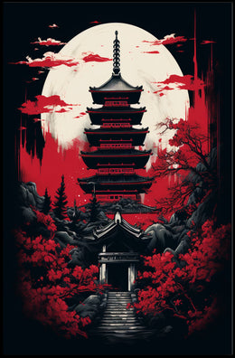 Moonlit Pagoda Poster