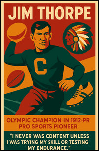 Jim Thorpe Legendary Athlete Poster