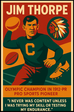 Jim Thorpe Legendary Athlete Poster
