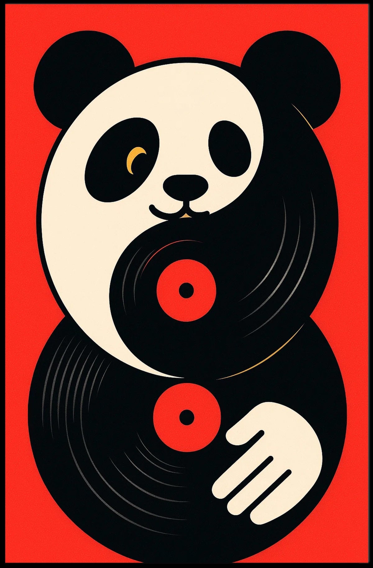 Panda Vinyl Vibes Poster