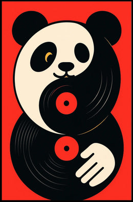 Panda Vinyl Vibes Poster