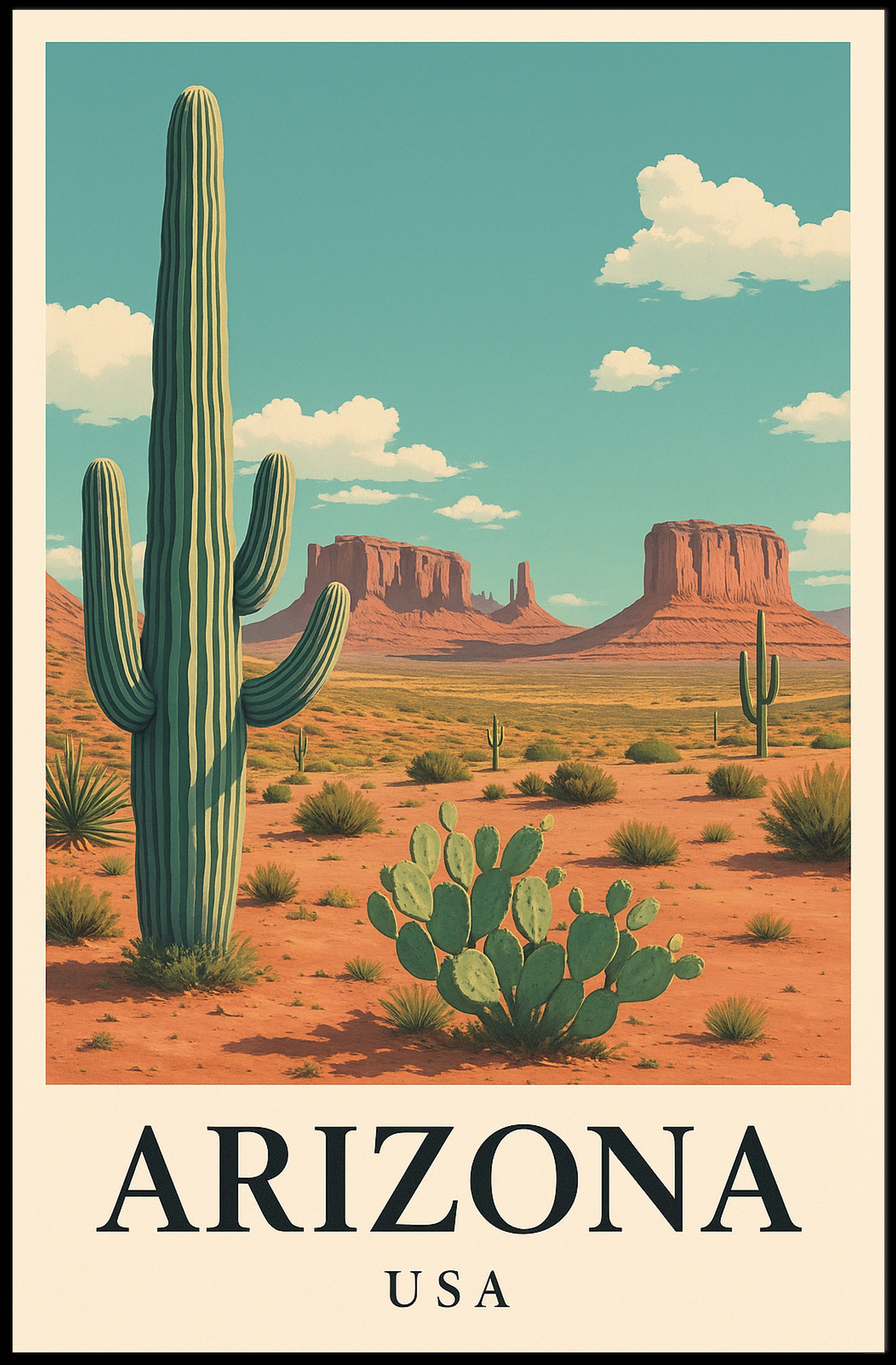 Arizona Desert Adventure Travel Poster