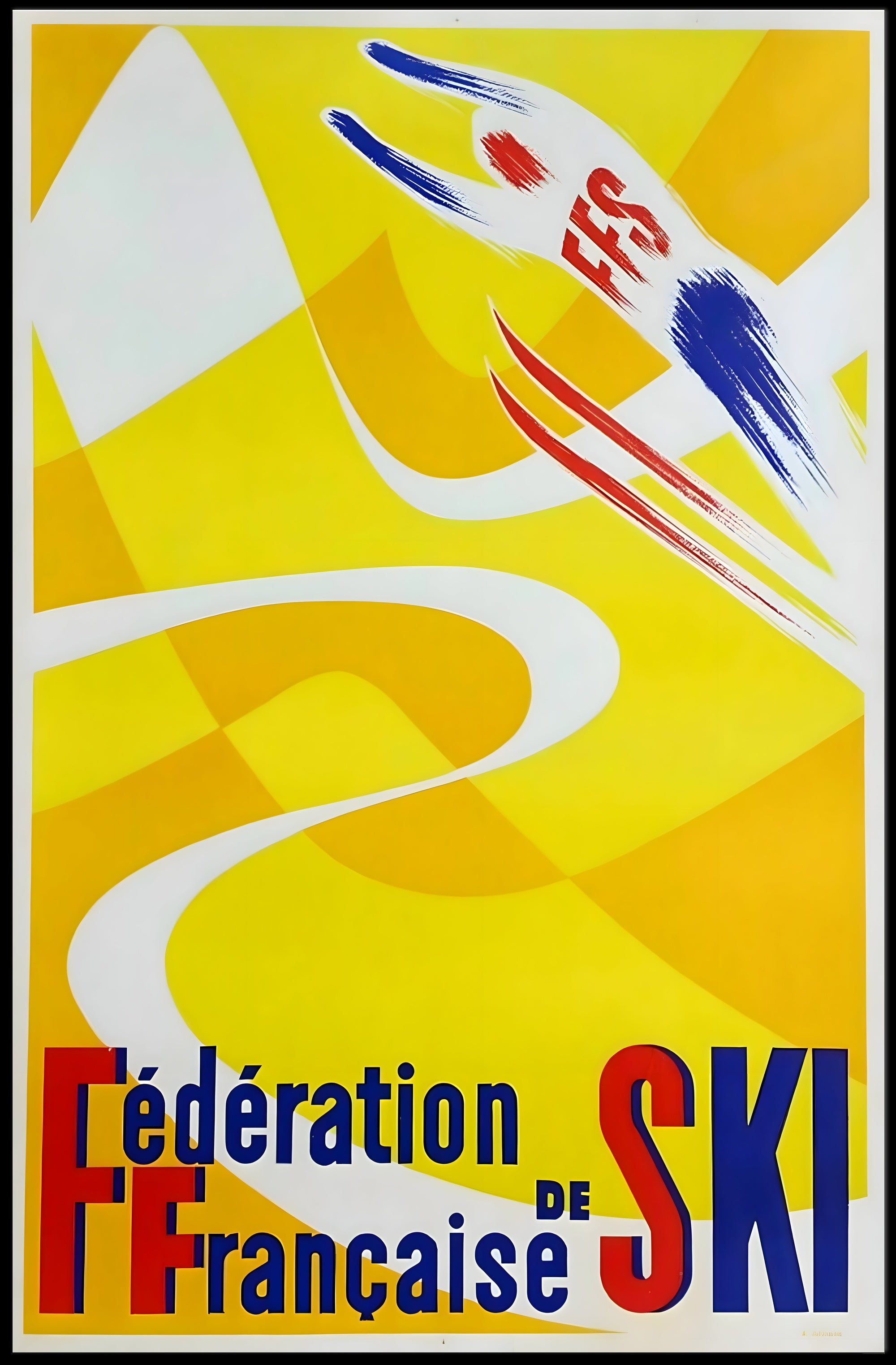 Fédération Française de Ski Bold Sports Poster PosterGoat