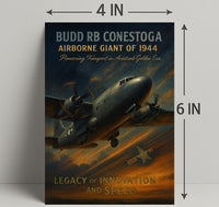 Budd RB Conestoga Vintage WWII Aviation Poster