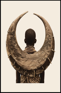 Cultural Embrace Poster Vintage Sepia Wall Art