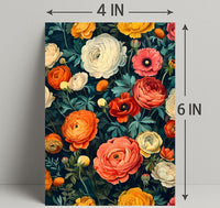 Floral Harmony in Modern Vintage Artistic Poster