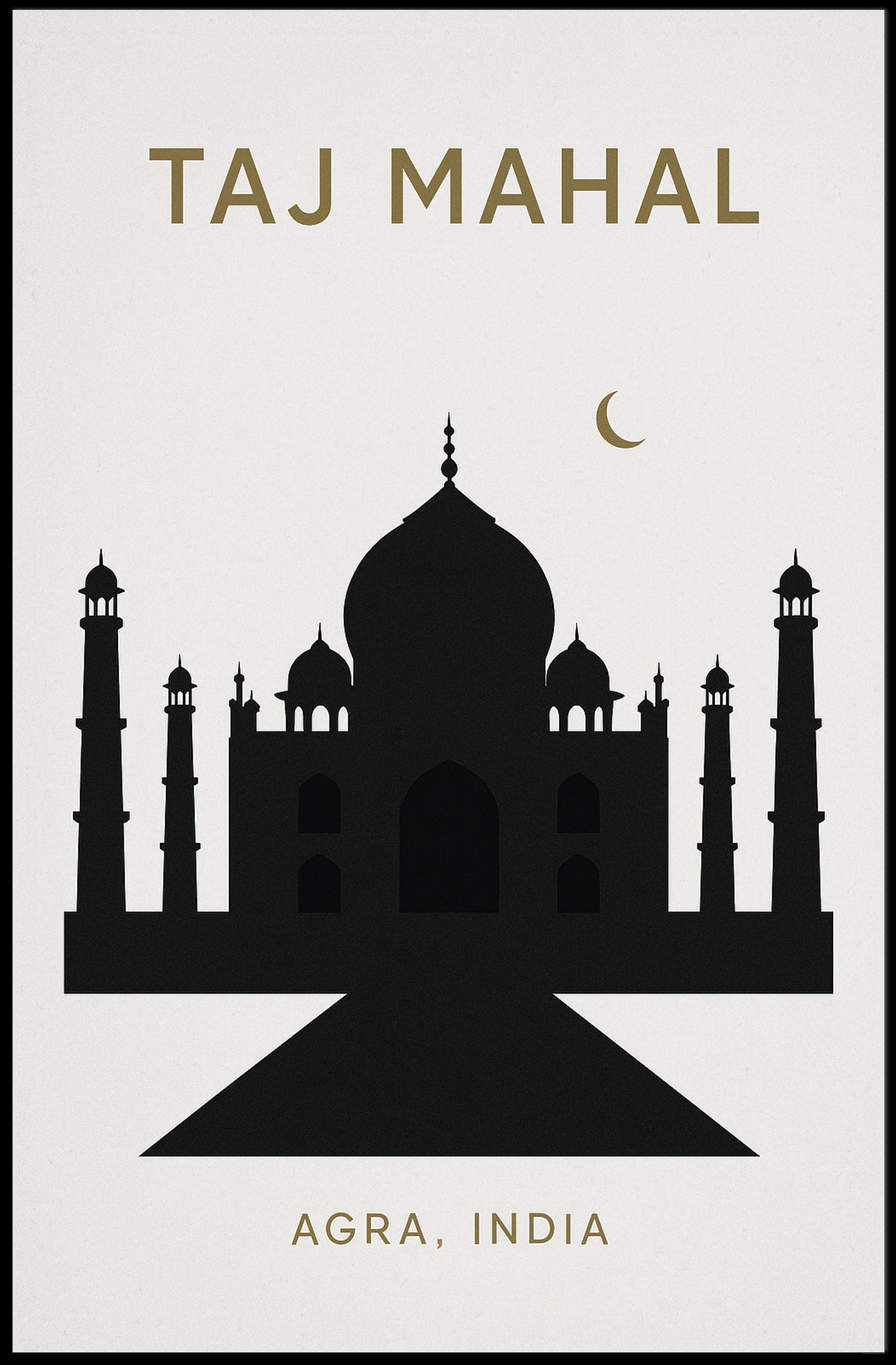 Taj Mahal Agra, India Poster PosterGoat